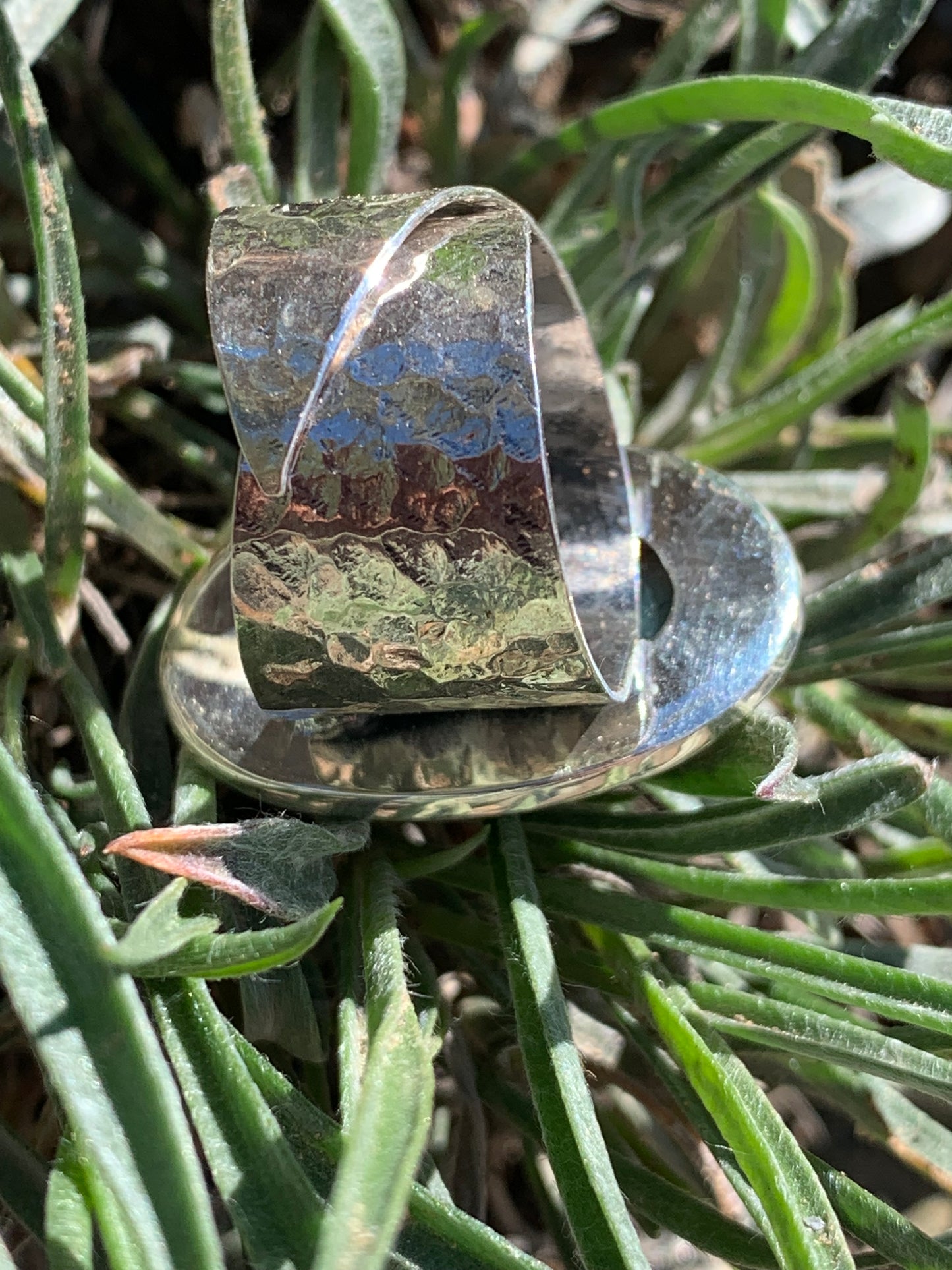 Adjustable Green labradorite ring