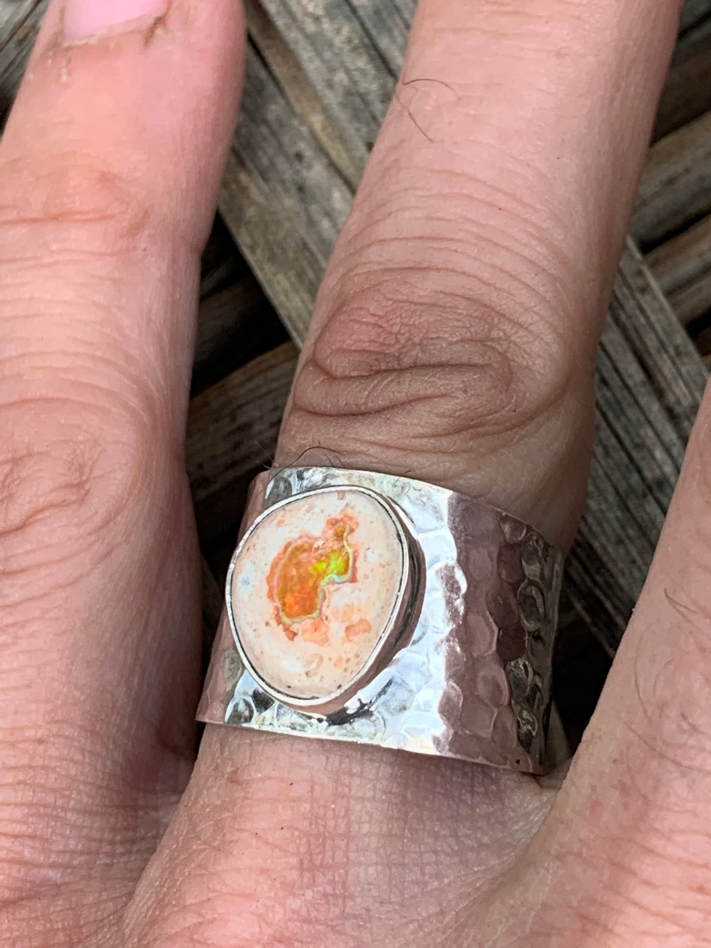 Adjustable Opal ring